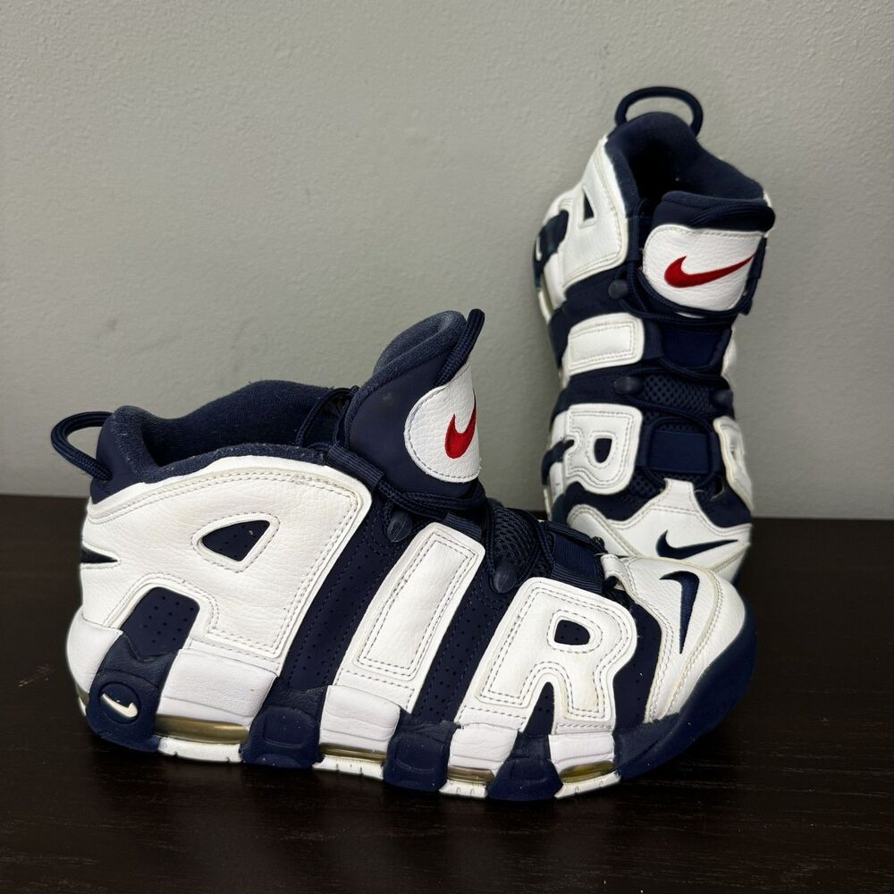 Nike Air More Uptempo '96 Olympic 2024 White/ Navy High Top FQ8182-100 size 8